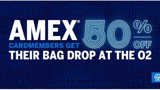 Amex Cardmembers will get 50% off on O2 Arena bagdrop before 31 December 2024